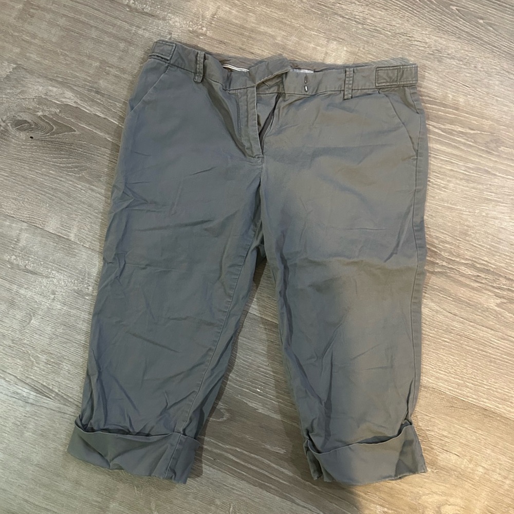 Old Navy Slate Gray Trousers size 8 mid rise